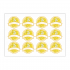 Этикетки Желтого цвета, Клубника для надписей варенья, джема, стикеры для заготовок, Количество 12шт. (320x240мм)