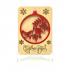 Деревянная Новогодняя открытка, Украшение на ёлку, Снегири из натурального дерева, Количество 1шт. (100x100мм)