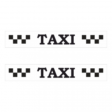 Шашка такси знак TAXI черные шашки, на белом фоне 550мм