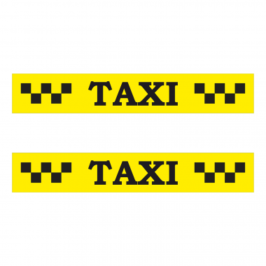Шашка такси знак TAXI черные шашки, на желтом фоне 550мм
