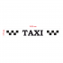 Наклейка шашка такси TAXI черные шашки, на белом фоне 1050мм