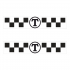 Знак такси Т- такси черные шашечки, на белом фоне 610мм