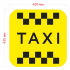 Наклейка шашка такси TAXI черн. шашки, на желт. фоне 430мм
