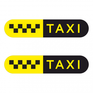 Такси знак шашки черн., на желт.фоне/TAXI 445мм,овал