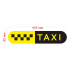 Такси знак шашки черн., на желт.фоне/TAXI 445мм,овал