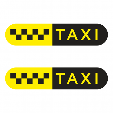 Такси знак шашки черн., на желт. фоне/TAXI 835мм,овал