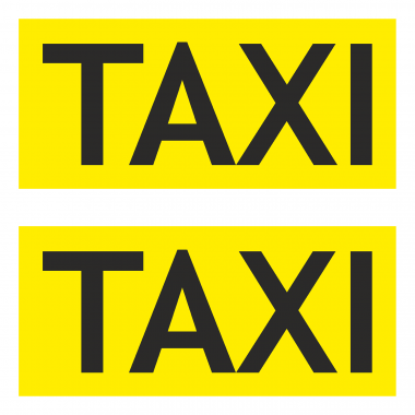 Шашка такси знак Taxi для такси, 200х90 мм, 2 шт.