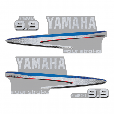 Наклейка на колпак Yamaha 9.9 2007-2014г., лодочного 4-х тактного мотора