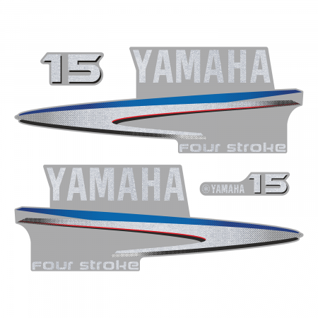 Наклейка на колпак Yamaha 15 2007-2014г., лодочного 4-х тактного мотора Наклейка на колпак Yamaha 15 2007-2014г., лодочного 4-х тактного мотора