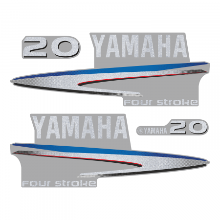 Наклейка на колпак Yamaha 20 2007-2014г., лодочного 4-х тактного мотора Наклейка на колпак Yamaha 20 2007-2014г., лодочного 4-х тактного мотора
