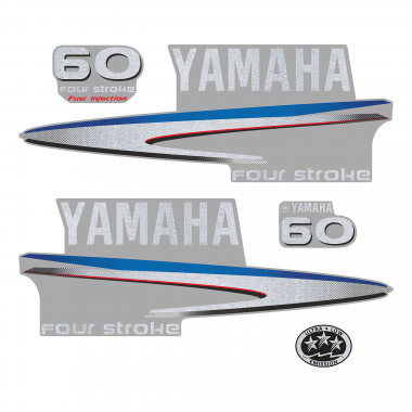 Наклейка на колпак Yamaha 60 2007-2014г., лодочного 4-х тактного мотора