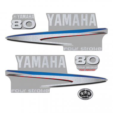 Наклейка на колпак Yamaha 80 2007-2014г., лодочного 4-х тактного мотора