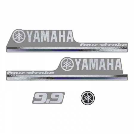 Наклейка на колпак Yamaha 9.9 2013г., лодочного 4-х тактного мотора