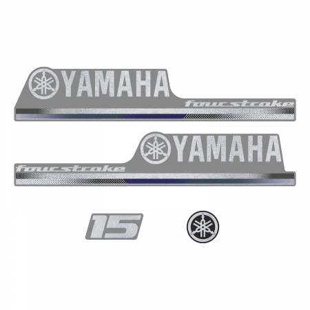 Наклейка на колпак Yamaha 15 2013г., лодочного 4-х тактного мотора Наклейка на колпак Yamaha 15 2013г., лодочного 4-х тактного мотора