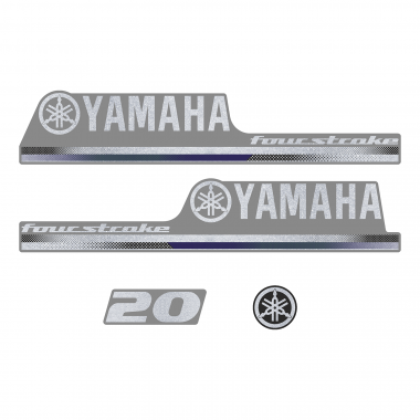 Наклейка на колпак Yamaha 20 2013г., лодочного 4-х тактного мотора