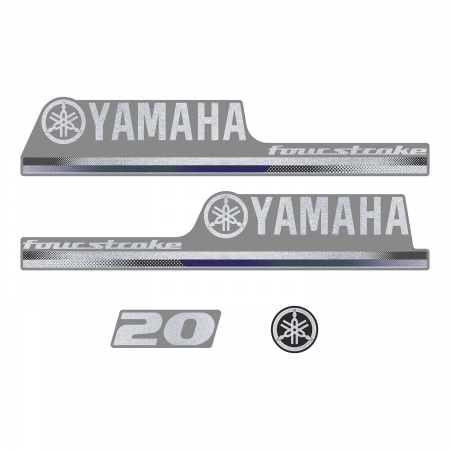 Наклейка на колпак Yamaha 20 2013г., лодочного 4-х тактного мотора Наклейка на колпак Yamaha 20 2013г., лодочного 4-х тактного мотора