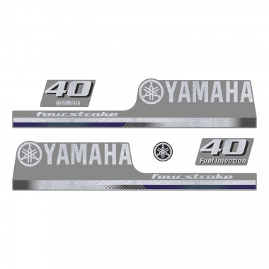 Наклейка на колпак Yamaha 40 2013г., лодочного 4-х тактного мотора