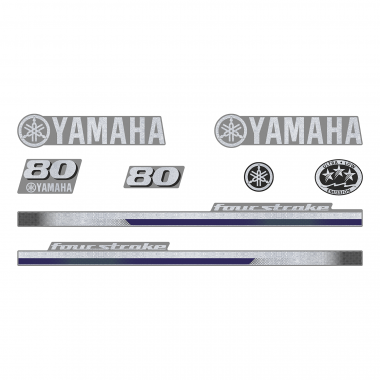 Наклейка на колпак Yamaha 80 2013г., лодочного 4-х тактного мотора