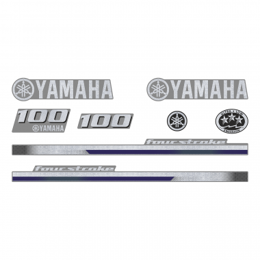 Наклейка на колпак Yamaha 100 2013г., лодочного 4-х тактного мотора