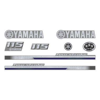 Наклейка на колпак Yamaha 115 2013г., лодочного 4-х тактного мотора