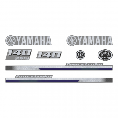 Наклейка на колпак Yamaha 140 2013г., лодочного 4-х тактного мотора