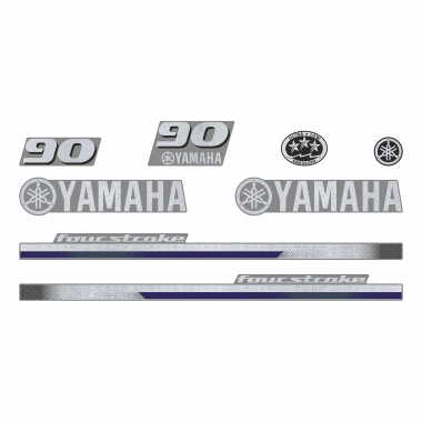 Наклейка на колпак Yamaha 90 2013г., лодочного 4-х тактного мотора