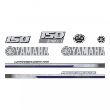 Наклейка на колпак Yamaha 150 2013г., лодочного 4-х тактного мотора