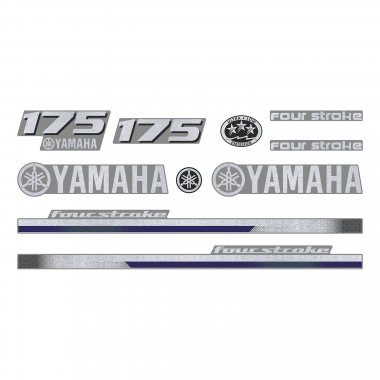 Наклейка на колпак Yamaha 175 2013г., лодочного 4-х тактного мотора