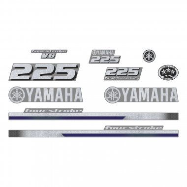 Наклейка на колпак Yamaha 225 2013г., лодочного 4-х тактного мотора