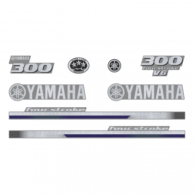 Наклейка на колпак Yamaha 300 2013г., лодочного 4-х тактного мотора