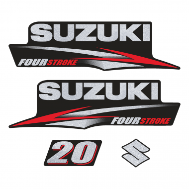 Наклейка на колпак Suzuki 20 2010-2013г, лодочного 4-х тактного мотора