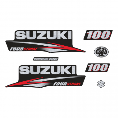 Наклейка на колпак Suzuki 100 2010-2014г, лодочного 4-х тактного мотора