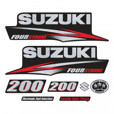 Наклейка на колпак Suzuki 200 2010-2013г, лодочного 4-х тактного мотора
