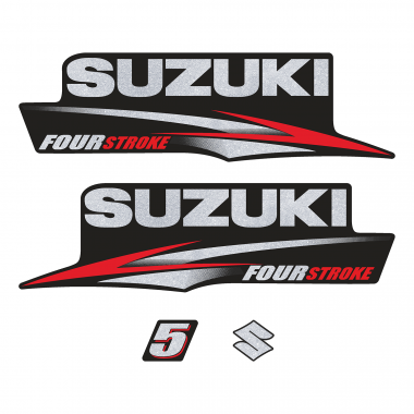 Наклейка на колпак Suzuki 5 2010-2013г., лодочного 4-х тактного мотора
