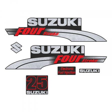 Наклейка на колпак Suzuki 25 2003-2009г., лодочного 4-х тактного мотора