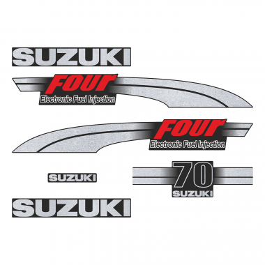 Наклейка на колпак Suzuki 70 var.2 2003-2009г., лодочного 4-х тактного мотора