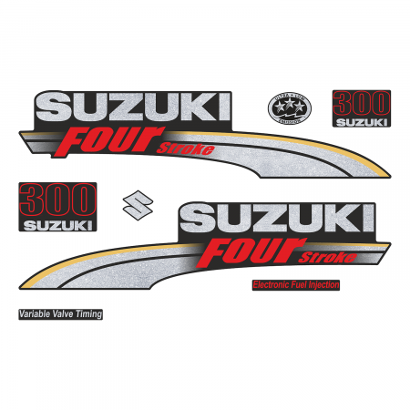 Наклейка на колпак Suzuki 300 2003-2009г., лодочного 4-х тактного мотора