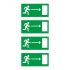 Наклейка Знак Направление к эвакуационному выходу направо, ГОСТ-Е-03