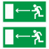 Наклейка Знак Направление к эвакуационному выходу налево, ГОСТ-Е-04