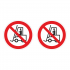 Наклейка Знак Запрещается движение средств напольного транспорта, ГОСТ-Р-07