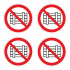 Наклейка Знак Запрещается загромождать проходы или складировать, ГОСТ-Р-12