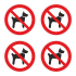 Наклейка Знак Запрещается вход, проход с животными, ГОСТ-Р-14