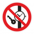 Наклейка Знак Запрещается иметь при, на себе металлические предметы, часы и т.п., ГОСТ-Р-27