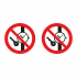 Наклейка Знак Запрещается иметь при, на себе металлические предметы, часы и т.п., ГОСТ-Р-27