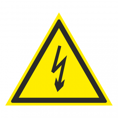 Наклейка Знак Опасность поражения электрическим током, ГОСТ-W08
