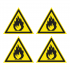 Наклейка Знак Пожароопасно! Легковоспламеняющиеся вещества, ГОСТ-W-01