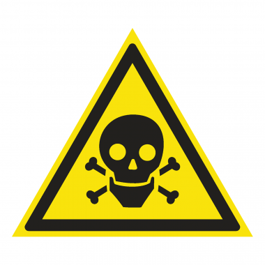 Наклейка Знак Опасно! Ядовитые вещества, ГОСТ-W-03
