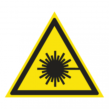 Наклейка Знак Опасно! Лазерное излучение, ГОСТ-W-10