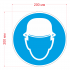 Наклейка Знак Работать в защитном шлеме каске, ГОСТ-М-02