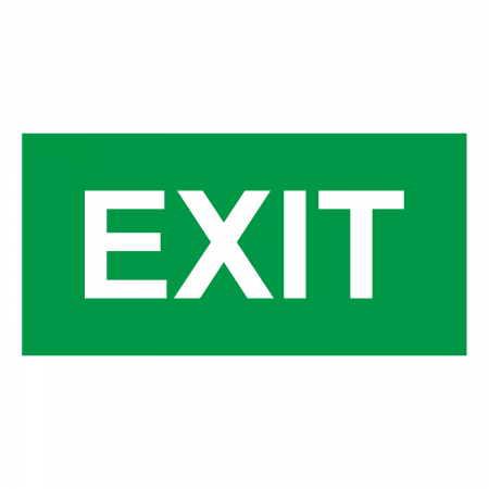 Наклейка Знак Указатель выхода EXIT, ГОСТ-Т-57
